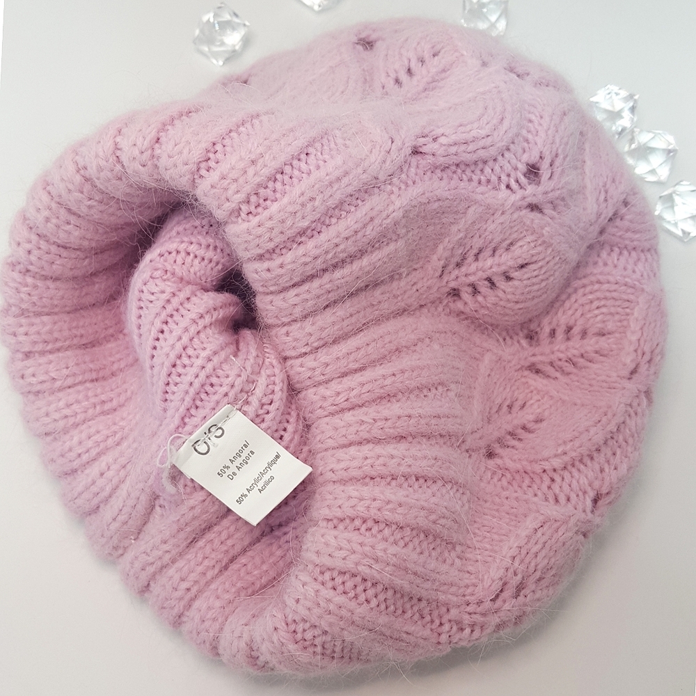 Angora Fur Knitted Beanie🌸Double Layer  Winter Hat